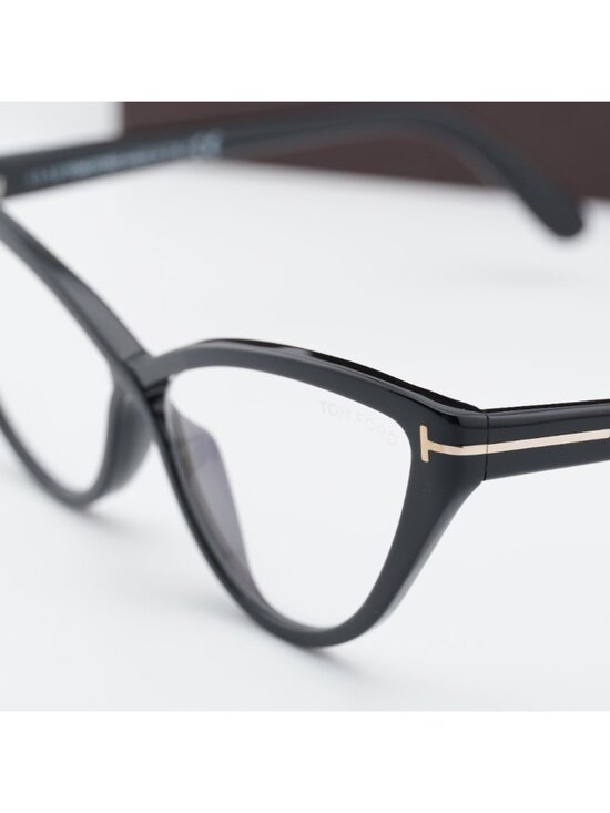 Tom Ford FT5729-B 001 Cat Eye Eyeglasses 56mm - Black, Blue Light Block main image 7